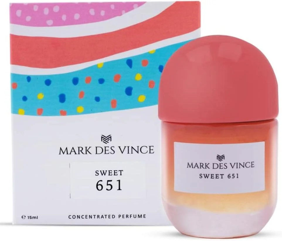 عطر کنستانتره مردانه و زنانه M MARK DES VINCE Sweet 651، عطر ماندگار برای هر دو جنس، 15 میلی لیتر