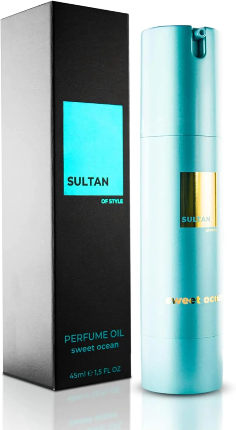 روغن عطر مردانه اقیانوس شیرین سلطان استایل، رایحه ای تازه و شیرین، 100% فاقد الکل، حاوی روغن های ضروری مغذی، هدیه ای برای آقایان