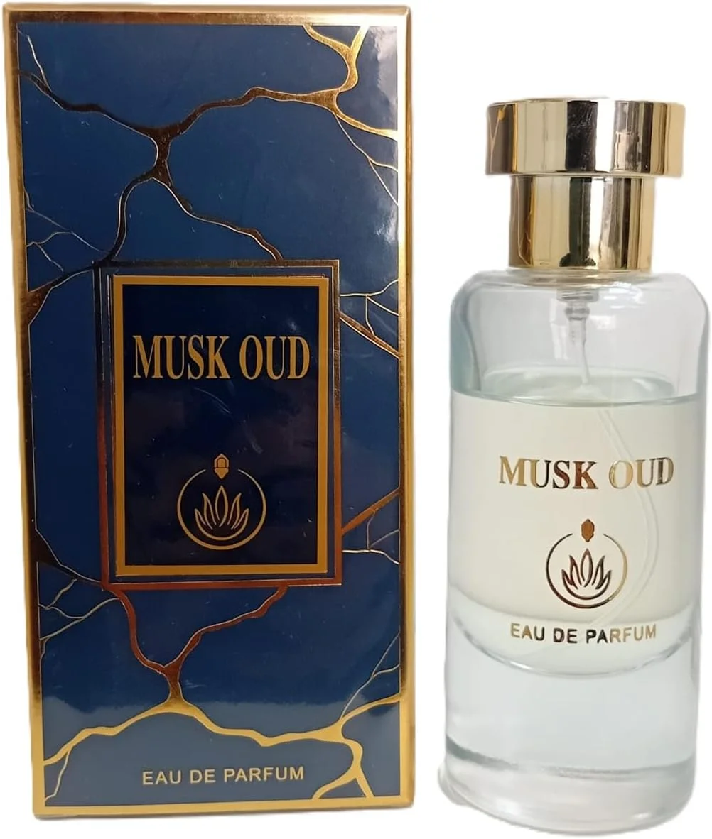 ادو پرفیوم مشک عود، 50 میلی لیتر، عطر شرقی унисекс با رایحه های چوبی-شیرین، بطری شیشه ای ممتاز