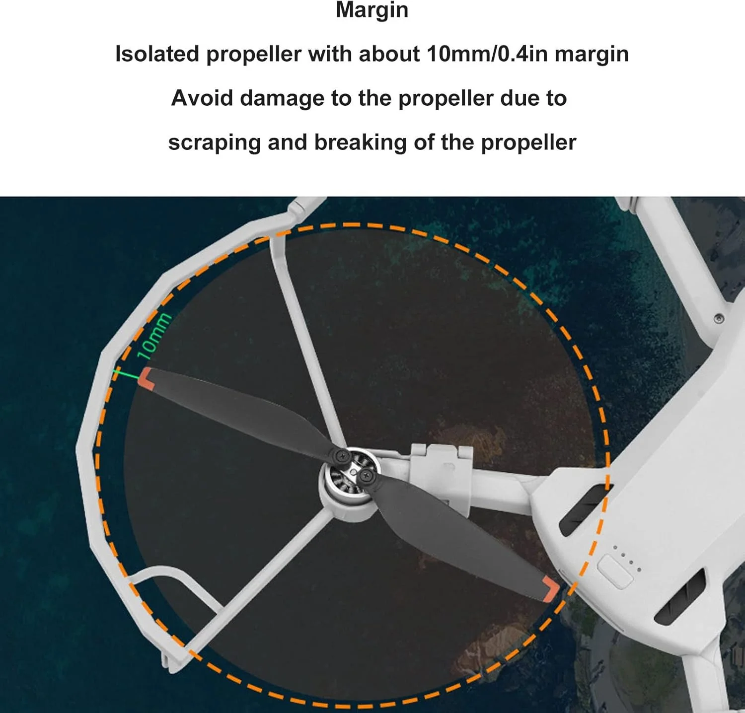 محافظ ملخ پهپاد، پره/بال محافظ پهپاد، جنس ABS ممتاز، طراحی سبک وزن برای مینی 3 و مینی 3 پرو با ایمنی بیشتر، فضای حاشیه ای 0.4 اینچی، صرفه جویی در فضا