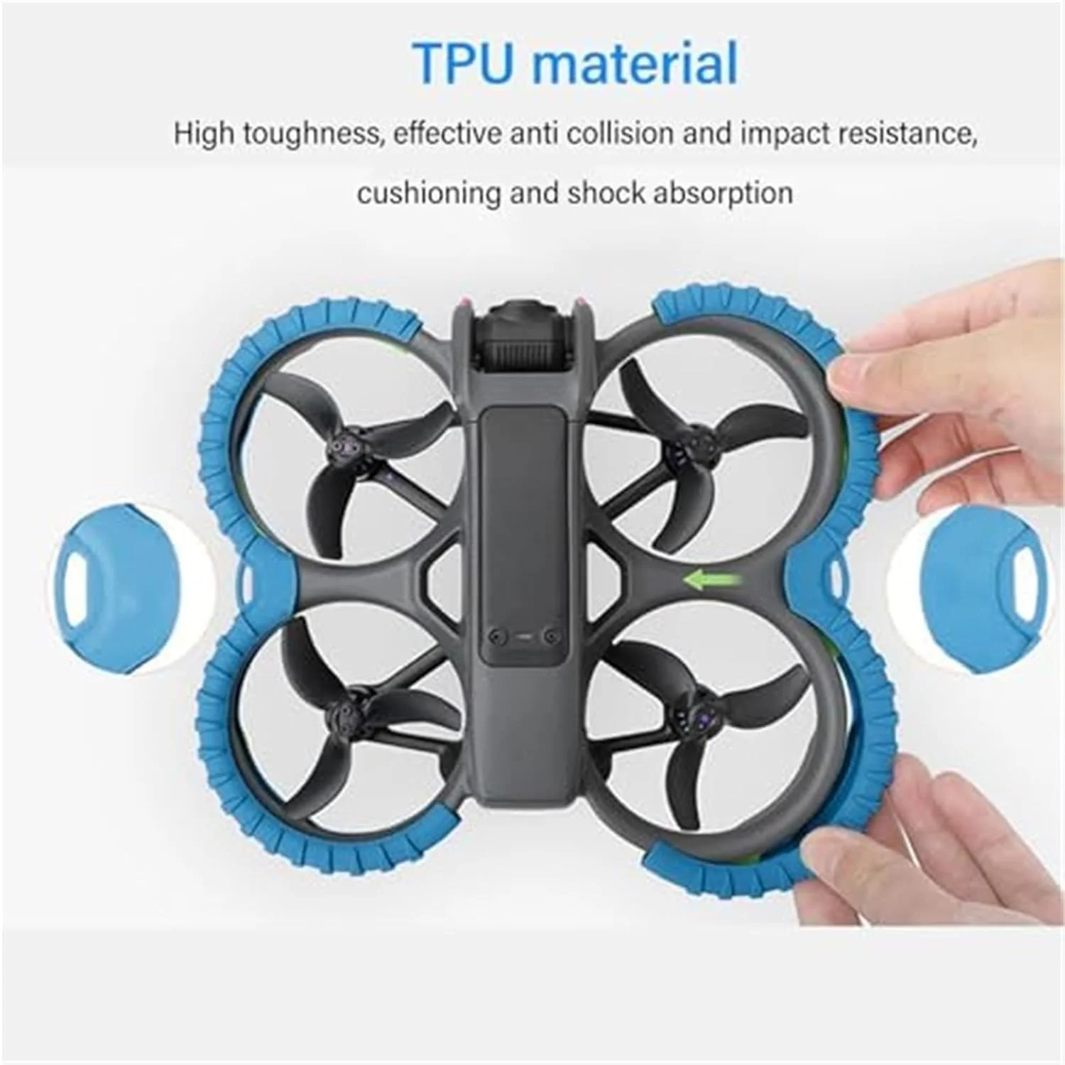 محافظ ملخ پهپاد، محافظ سبک وزن ضد برخورد و ضربه گیر ملخ، برای پهپاد (آبی) محافظ ملخ پهپاد، محافظ سبک وزن ضد برخورد و ضربه گیر ملخ، برای پهپاد (آبی)