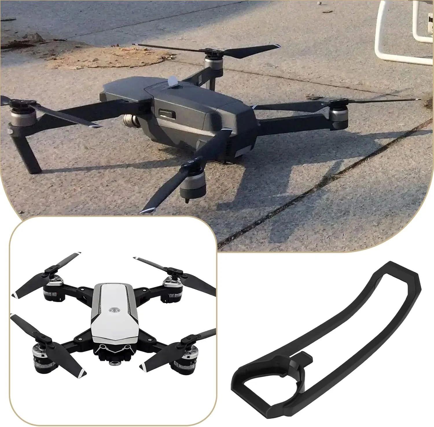 محافظ ملخ حرفه ای 8 عددی مناسب برای کوادکوپتر Z908 Pro، طول 7.7 سانتی متر، مشکی