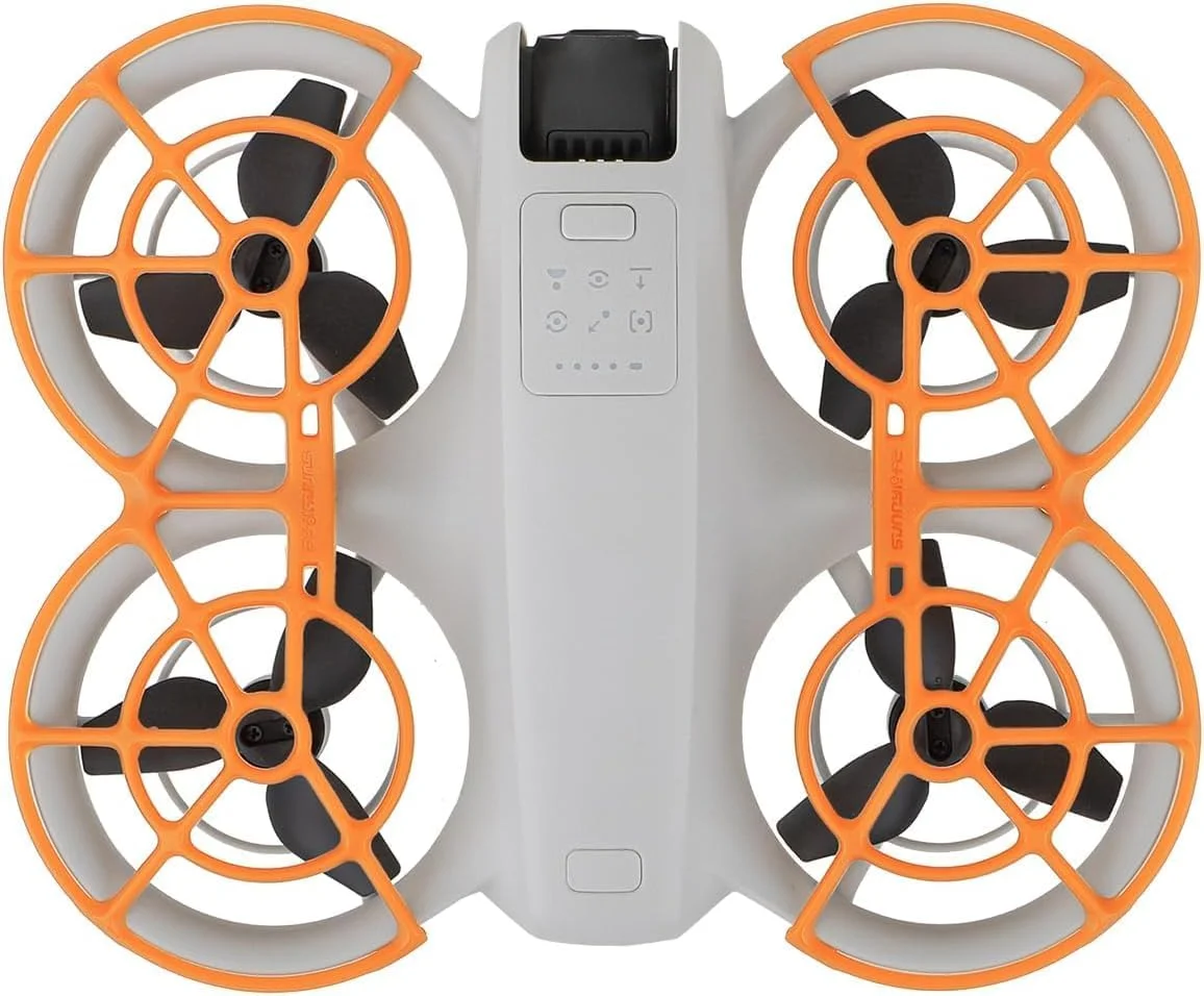 محافظ پروانه برای پهپاد DJI Neo، محافظ سپر ضربه گیر ضد برخورد 360 درجه محافظ پروانه مقاوم در برابر ضربه برای لوازم جانبی DJI Neo (نارنجی)