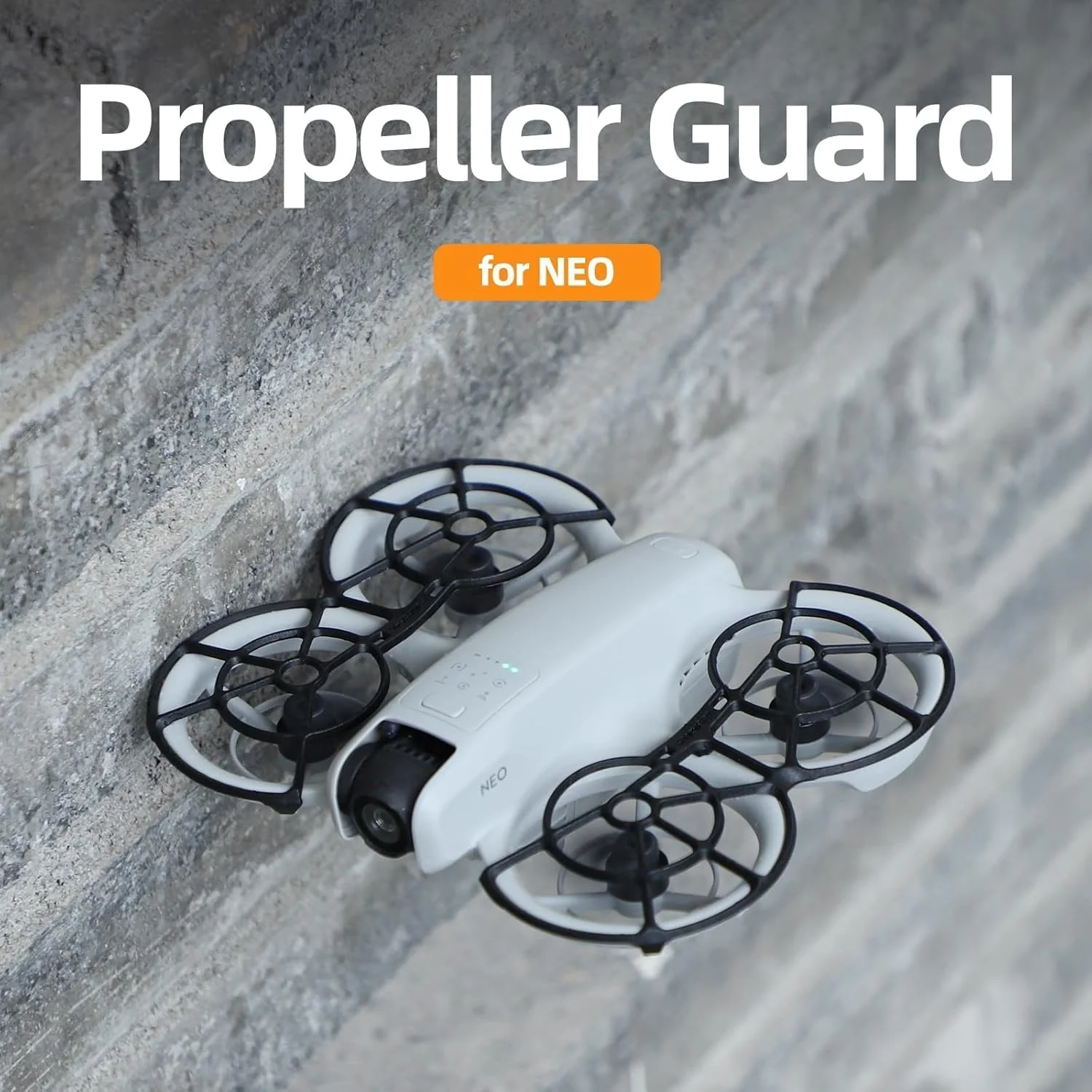 محافظ پروانه برای پهپاد DJI Neo، محافظ سپر ضربه گیر ضد برخورد 360 درجه محافظ پروانه مقاوم در برابر ضربه برای لوازم جانبی DJI Neo (نارنجی)