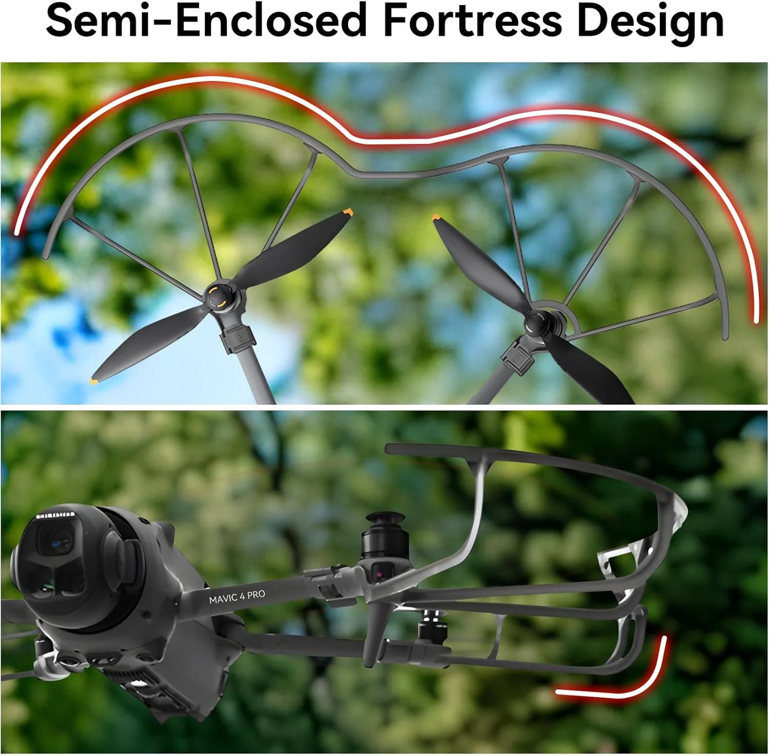 محافظ ملخ Mavic 4 Pro - برای لوازم جانبی پهپاد DJI، محافظ تیغه، محافظ ملخ جداشدنی با رهاسازی سریع برای پهپادهای DJI Mavic 4 Pro