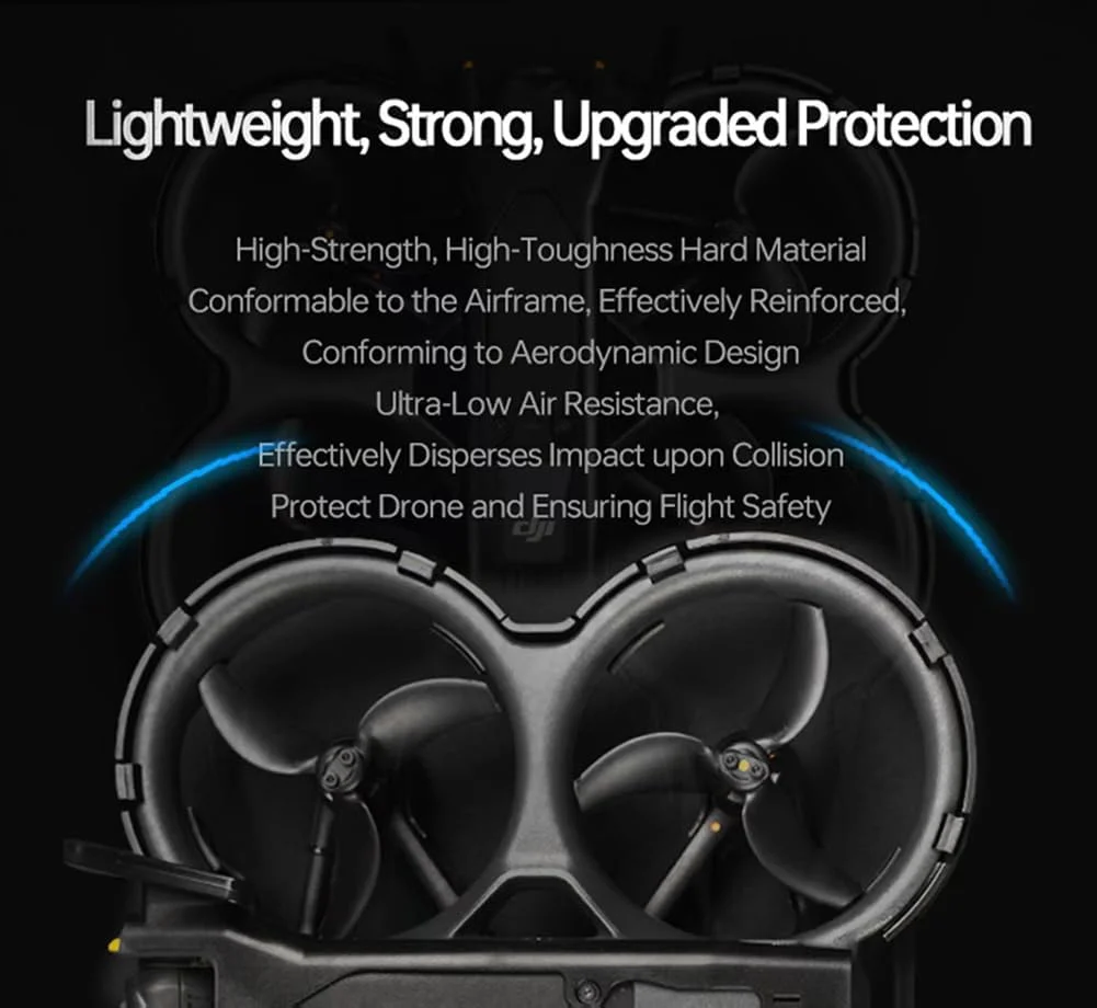 مجموعه محافظ کامل ضد برخورد برای گیمبال، پروانه ها و شاسی پهپاد DJI Avata 2، محافظت کامل 360 درجه، محافظ تقویت شده، محافظ گیمبال و سپر عقب (نارنجی)