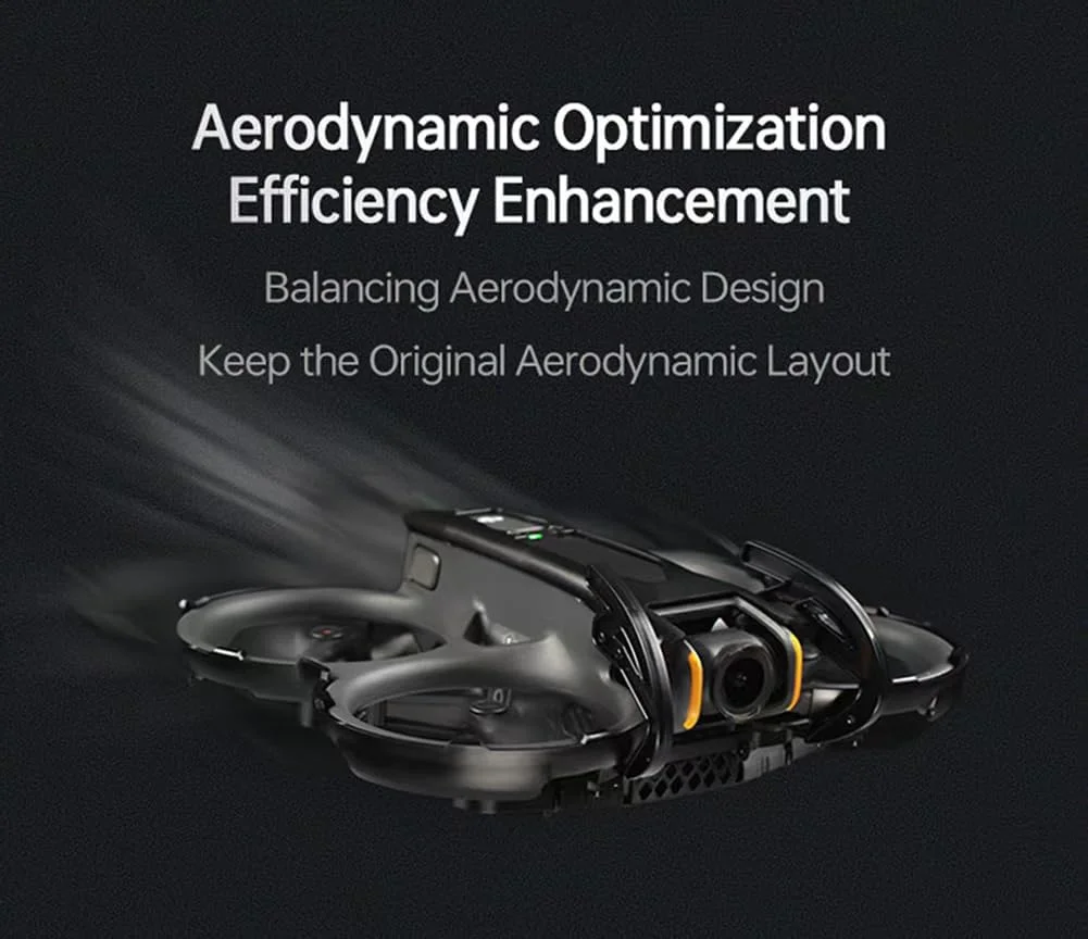 مجموعه محافظ کامل ضد برخورد برای گیمبال، پروانه ها و شاسی پهپاد DJI Avata 2، محافظت کامل 360 درجه، محافظ تقویت شده، محافظ گیمبال و سپر عقب (نارنجی)