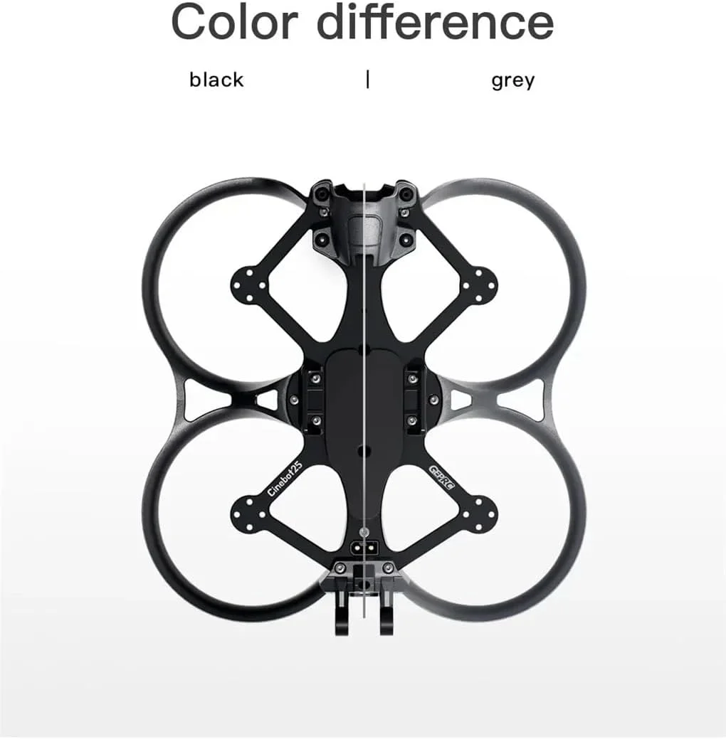 کیت فریم فیبر کربنی GEP-CT25 Cinebot 25 با فاصله بین دو محور 115 میلی‌متری برای کوادکوپترهای سینه‌وپ RC FPV و لوازم جانبی پهپاد (GEP-CT25 خاکستری)