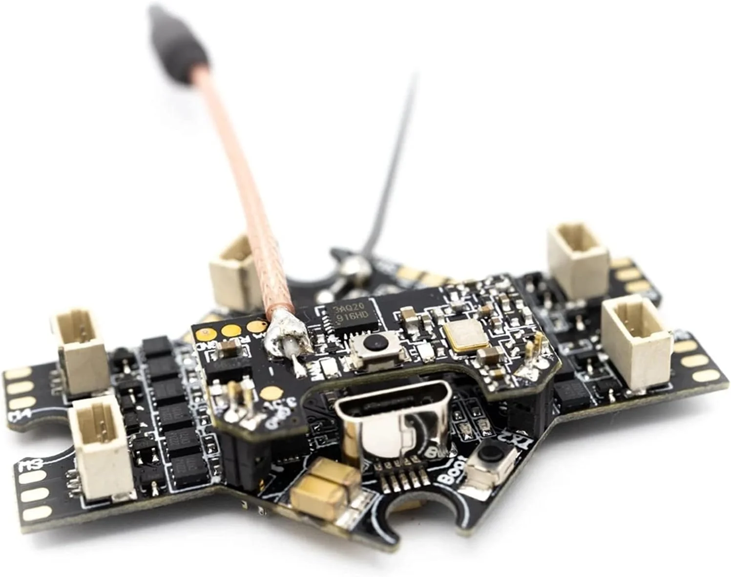 قطعات یدکی پهپاد FPV، کیت فریم 75 میلی‌متری Tinyhawk II 1-2S Whoop FPV Racing Drone؛ کنترلر پرواز؛ موتور 16000KV؛ بازوهای فریم کوادکوپتر (برد کنترل اصلی)