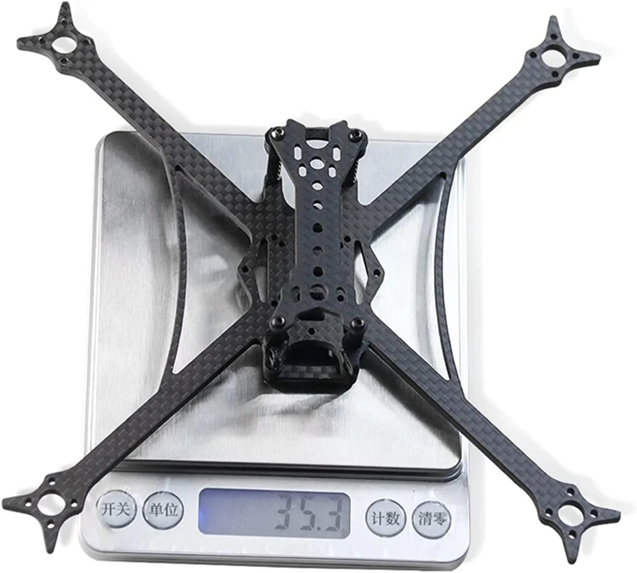 کیت فریم فیبر کربنی T700 با بازوی 4 میلی‌متری و فاصله بین دو محور 195 میلی‌متری، مناسب برای قطعات یدکی کوادکوپتر مسابقه ای FPV