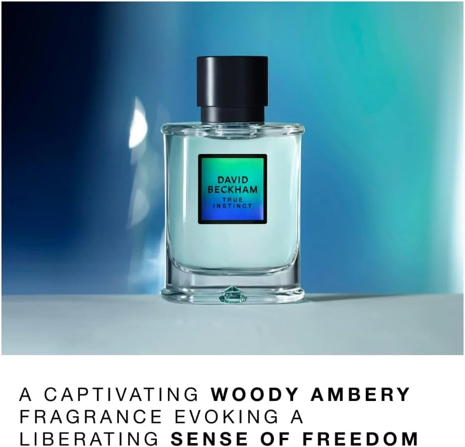دیوید بکهام True Instinct ادو پرفیوم مردانه، عطر چوبی کهربایی، رایحه فریبنده، بطری شیک 75 میلی لیتر