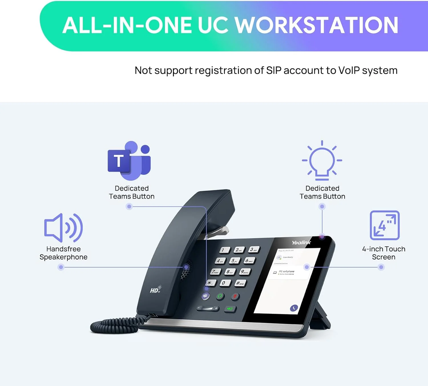 تلفن USB یالینک مدل MP45 به همراه چراغ نشانگر BLT60