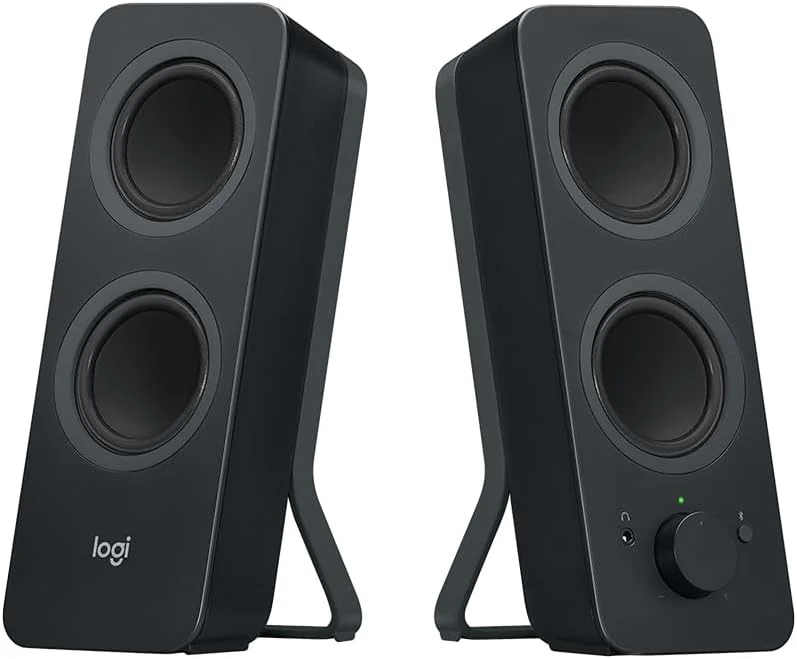 اسپیکر بلوتوثی بی سیم کامپیوتر لاجیتک Z207، صدای استریو، توان خروجی 10 وات، ورودی صدای 3.5 میلی متری، جک هدفون، چند دستگاه، سوئیچ آسان، دوشاخه UK، کامپیوتر/تلویزیون/تلفن هوشمند/تبلت - مشکی