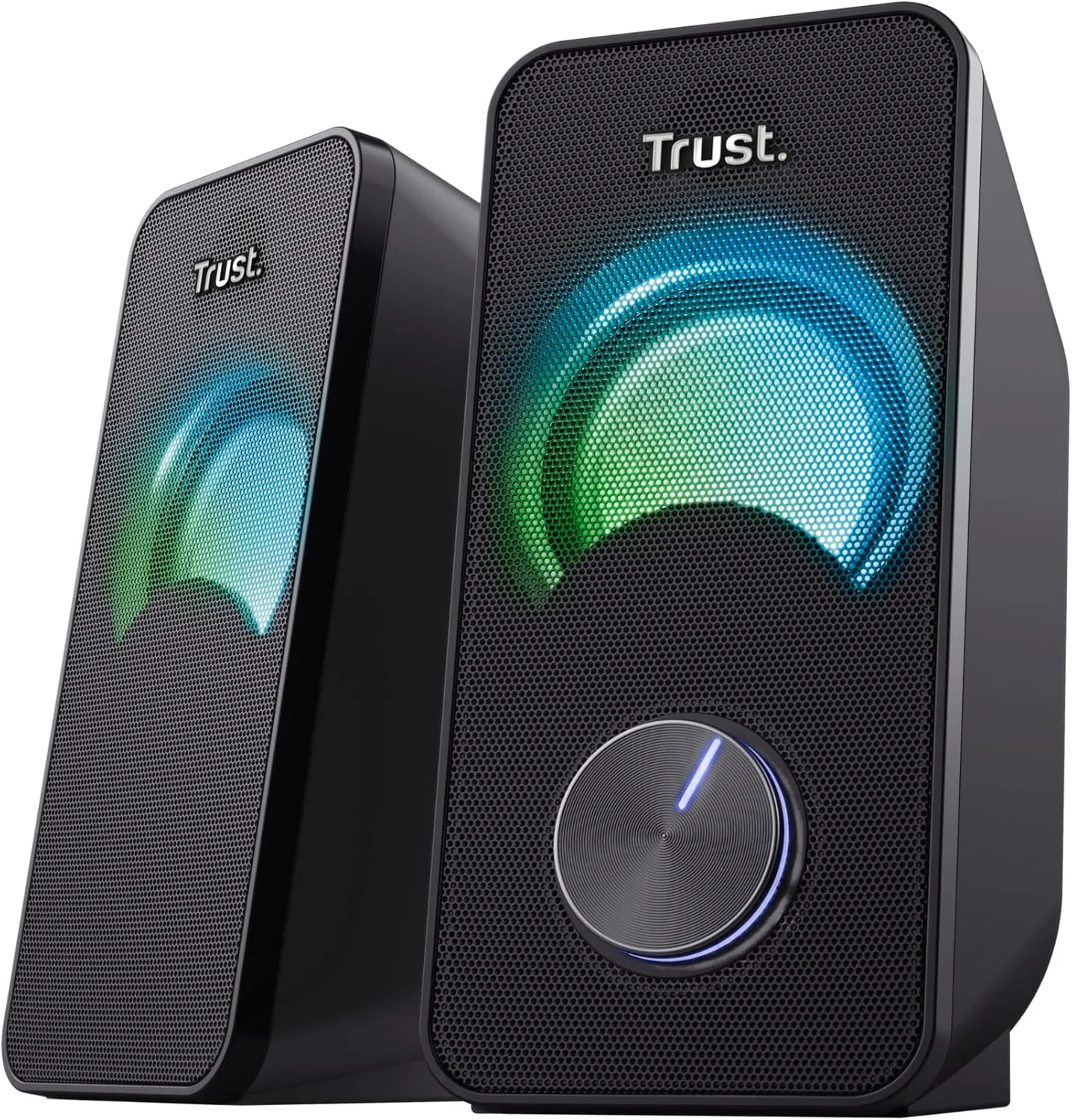 اسپیکر کامپیوتر و لپ تاپ تراست Arys Compact RGB 2.0، 12 وات، تغذیه از طریق USB، مشکی