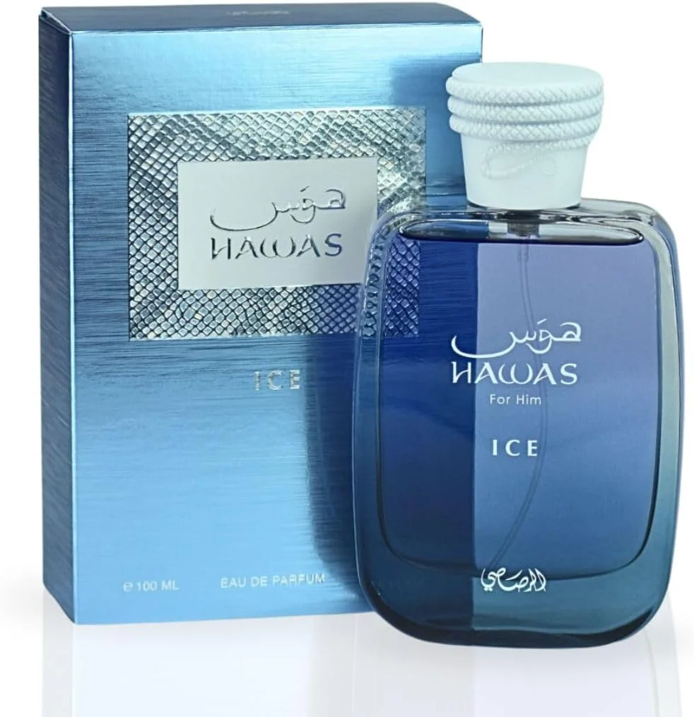 ادکلن مردانه رصاصی حواس آیس ادو پرفیوم 100 میلی لیتر (بسته 3 عددی) | ماندگاری بالا، نفیس، لوکس، رایحه های عربی