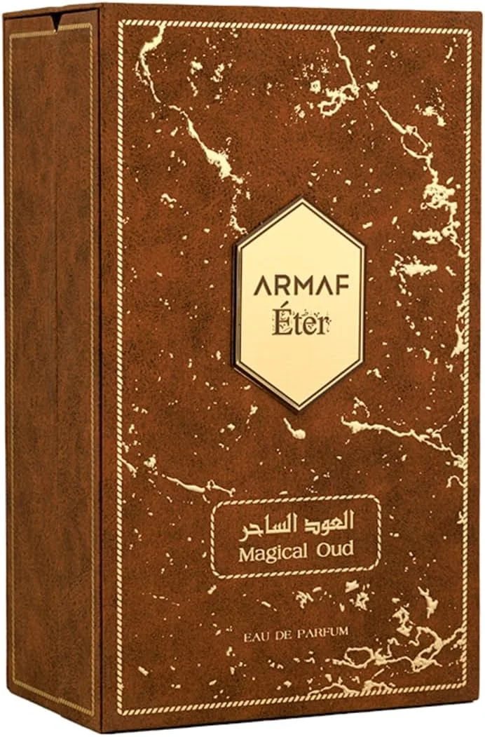 ادکلن مردانه آرماف اتر مجیکال عود قهوه ای، 100 میلی لیتر، رایحه کهربا چوبی، ماندگاری طولانی