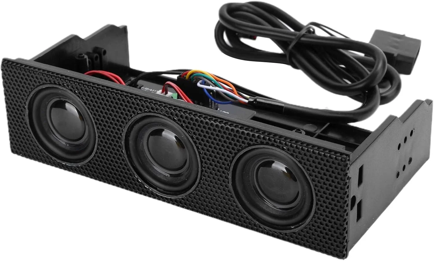 اسپیکر کیس کامپیوتر Cryfokt مدل STW-9005 با اندازه 5.25 اینچ برای پنل جلویی کامپیوتر، دارای میکروفون داخلی و بلندگو [عملکرد ساده] [جنس بادوام] [اشغال فضای کم]