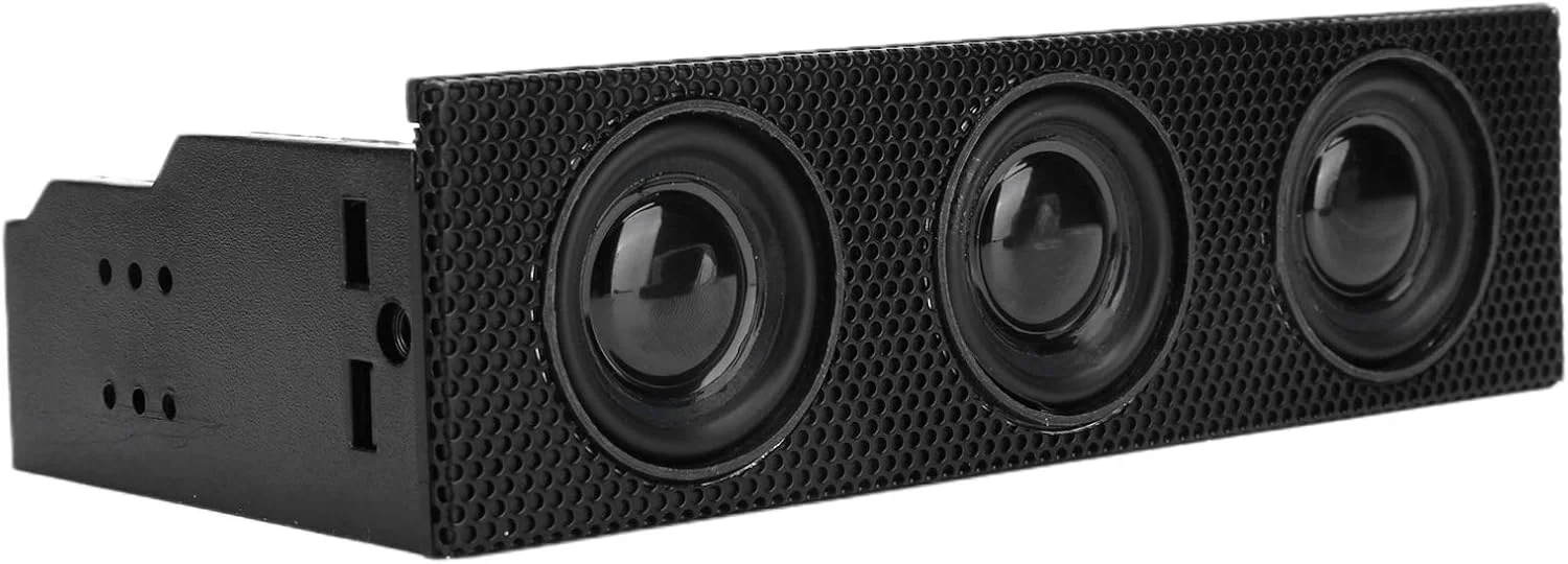 اسپیکر کیس کامپیوتر Cryfokt مدل STW-9005 با اندازه 5.25 اینچ برای پنل جلویی کامپیوتر، دارای میکروفون داخلی و بلندگو [عملکرد ساده] [جنس بادوام] [اشغال فضای کم]