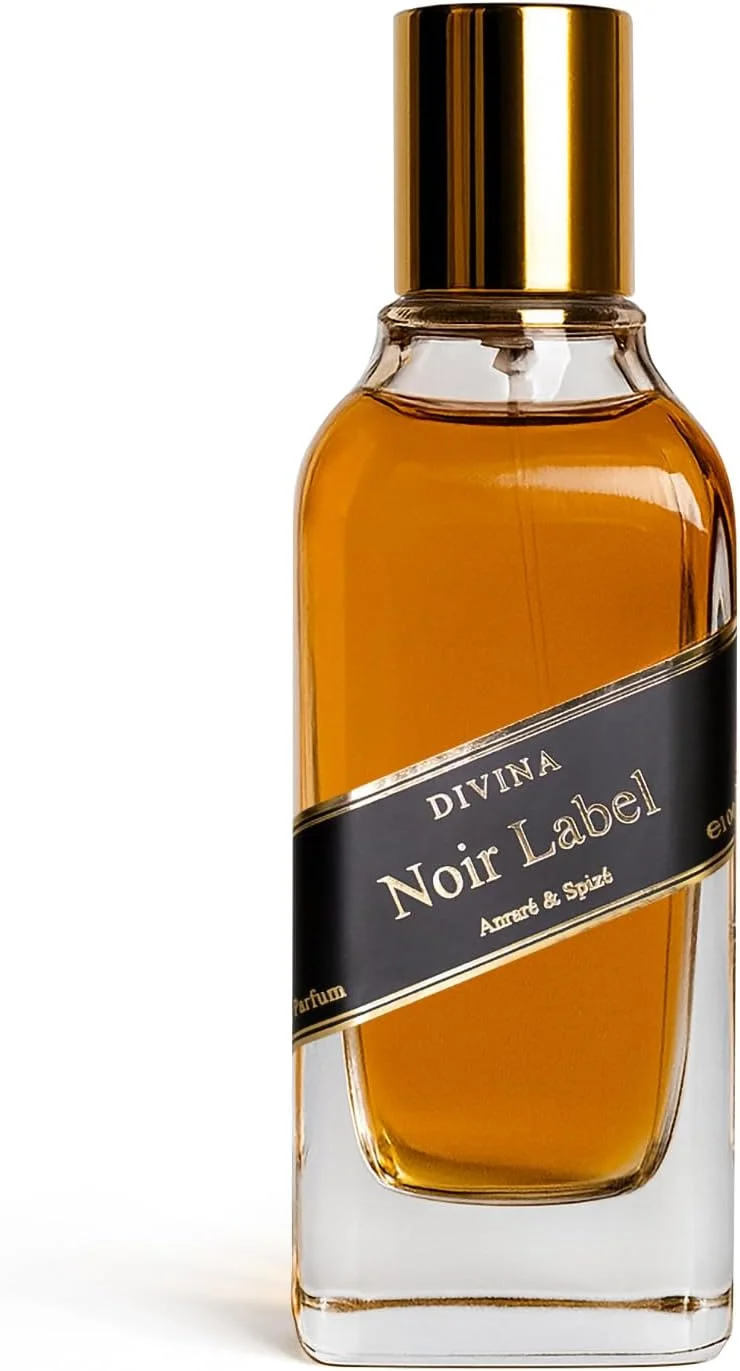 ادکلن Noir Label Eau de Parfum ۱۰۰ میلی‌لیتر унисекс | عطر унисекс ماندگار | عطر لوکس عربی با رایحه چوبی، کهربا و گل مریم | رایحه گرم، ادویه‌ای و مشک‌دار برای آقایان و بانوان از Divina Perfumes