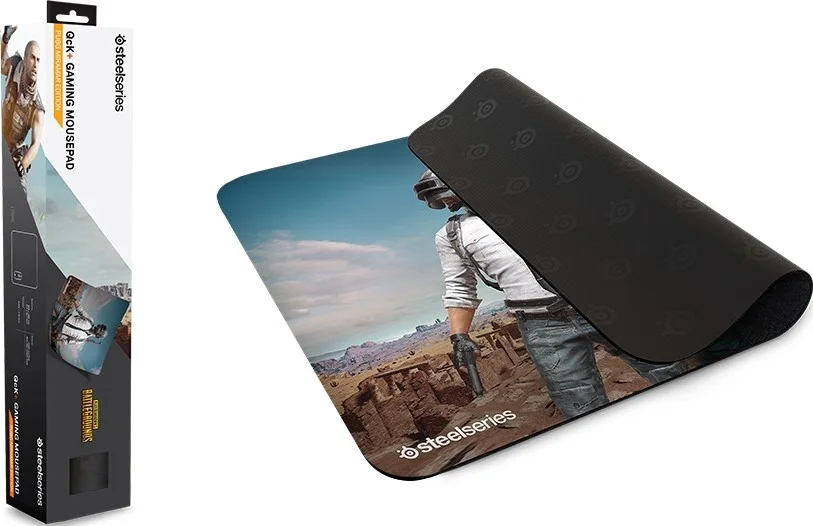 ماوس پد گیمینگ SteelSeries QcK+ PUBG Miramar Edition - ابعاد 450mm x 400mm x 4mm، جنس پارچه، پایه لاستیکی ضد لغزش | 63808