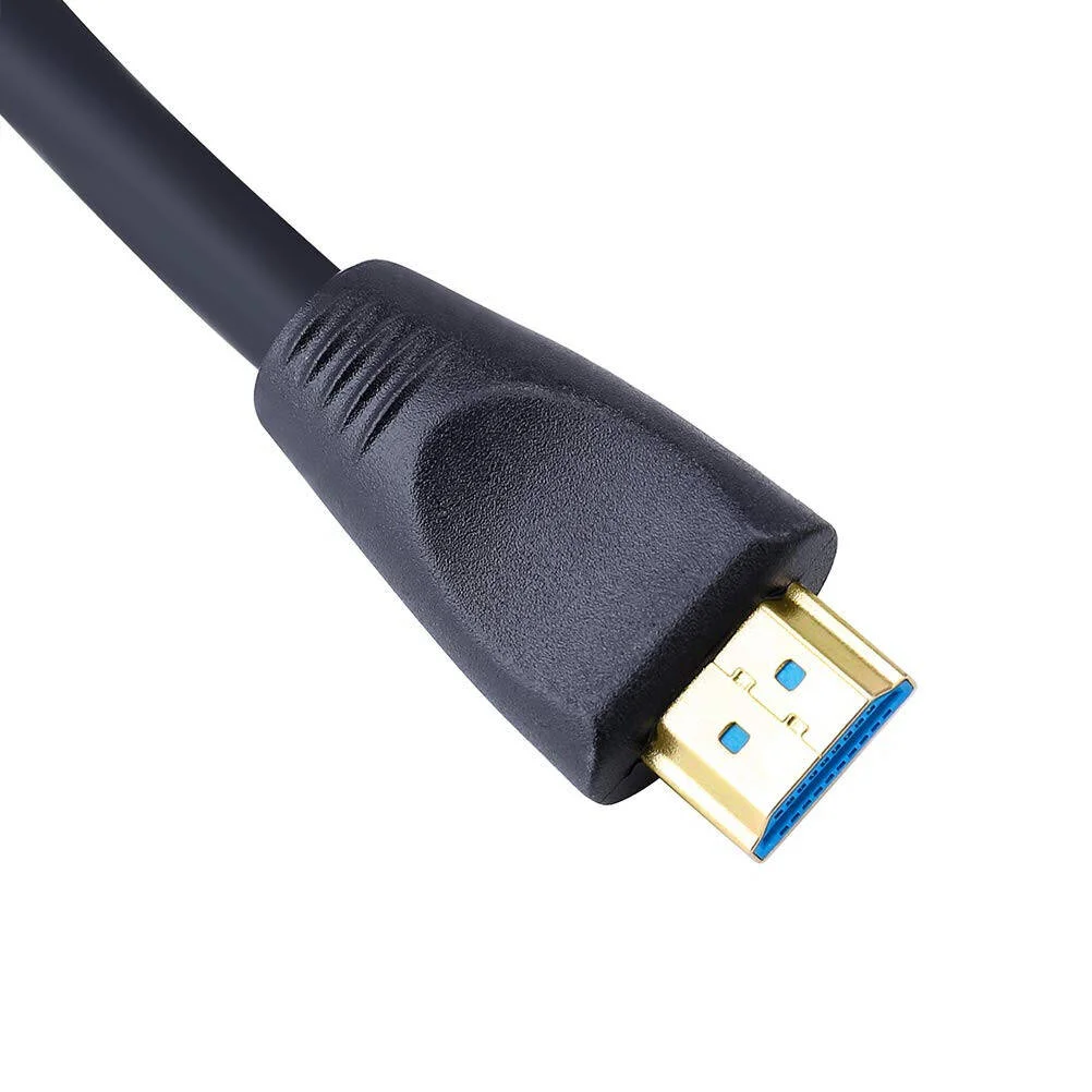 کابل HDMI نر به نر DTECH DT-H002، نوع A، تا کیفیت 4K (3840x2160) با نرخ 60 هرتز، سرعت انتقال داده بالا 18 گیگابیت بر ثانیه، کانکتور با روکش طلا، رسانای مسی، 1 متر، مشکی | DT-H002