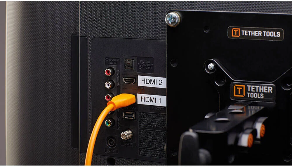 کابل HDMI با اترنت Tether Tools TetherPro، تا رزولوشن 4K/60، پهنای باند 18 گیگابیت بر ثانیه، پشتیبانی از eARC، قابلیت سه بعدی، روکش و پین با روکش طلا، جنس PVC، طول کابل 4.6 متر، نارنجی | H2A15-ORG