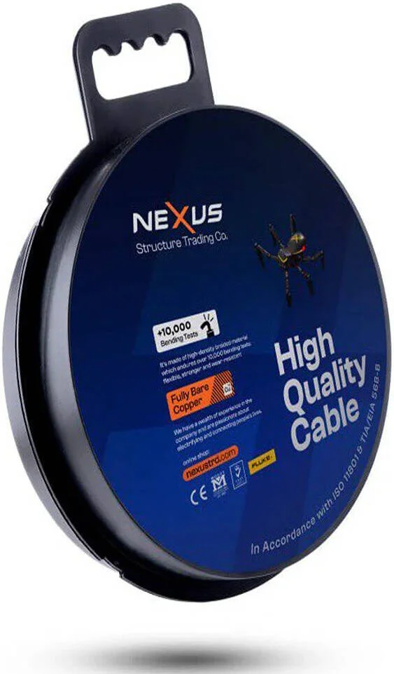 کابل اترنت CAT6 UTP نکسوس، 150 متر، تماماً مس خالص، کابل CAT6 عمده، 23AWG، شبکه ارتباطی (UTP)، شبکه Cat 6 بدون شیلد، آبی | B0FCS99K72