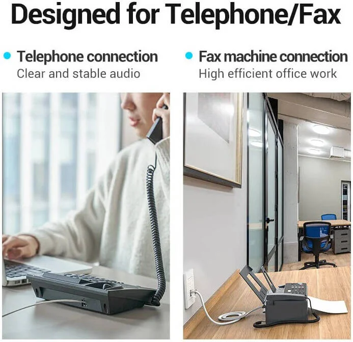 کابل تلفن Vention IQB 6P4C، نر به نر، روکش طلایی، سیم کشی انعطاف پذیر بدنه سیم تخت، PVC، جنس رسانا مس خالص، طول 3 متر، سفید | IQBWI