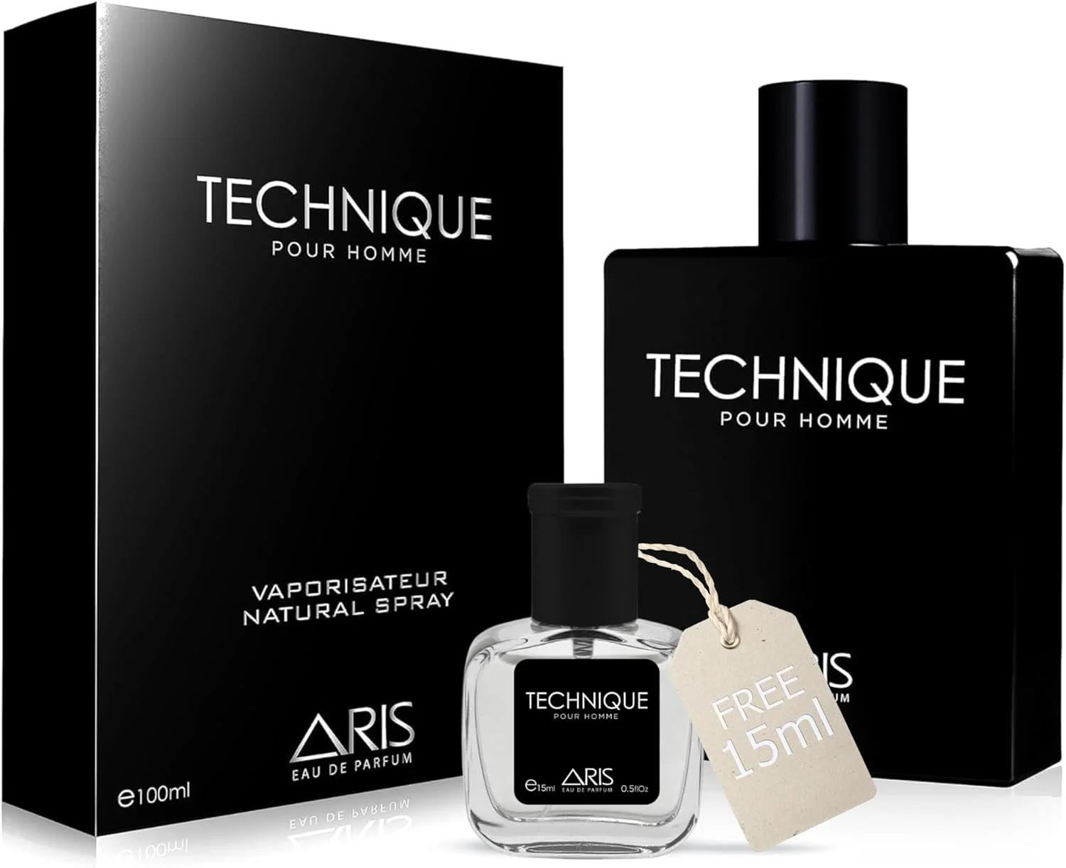 ادکلن مردانه آریس تکنیک ادو پرفیوم - رایحه ماندگار چوب صندل با نت های تازه - اسپری ادکلن 100 میلی لیتری - عطر مردانه همراه با نمونه 15 میلی لیتری اضافی (رایحه تصادفی) - ایده آل برای هدیه دادن