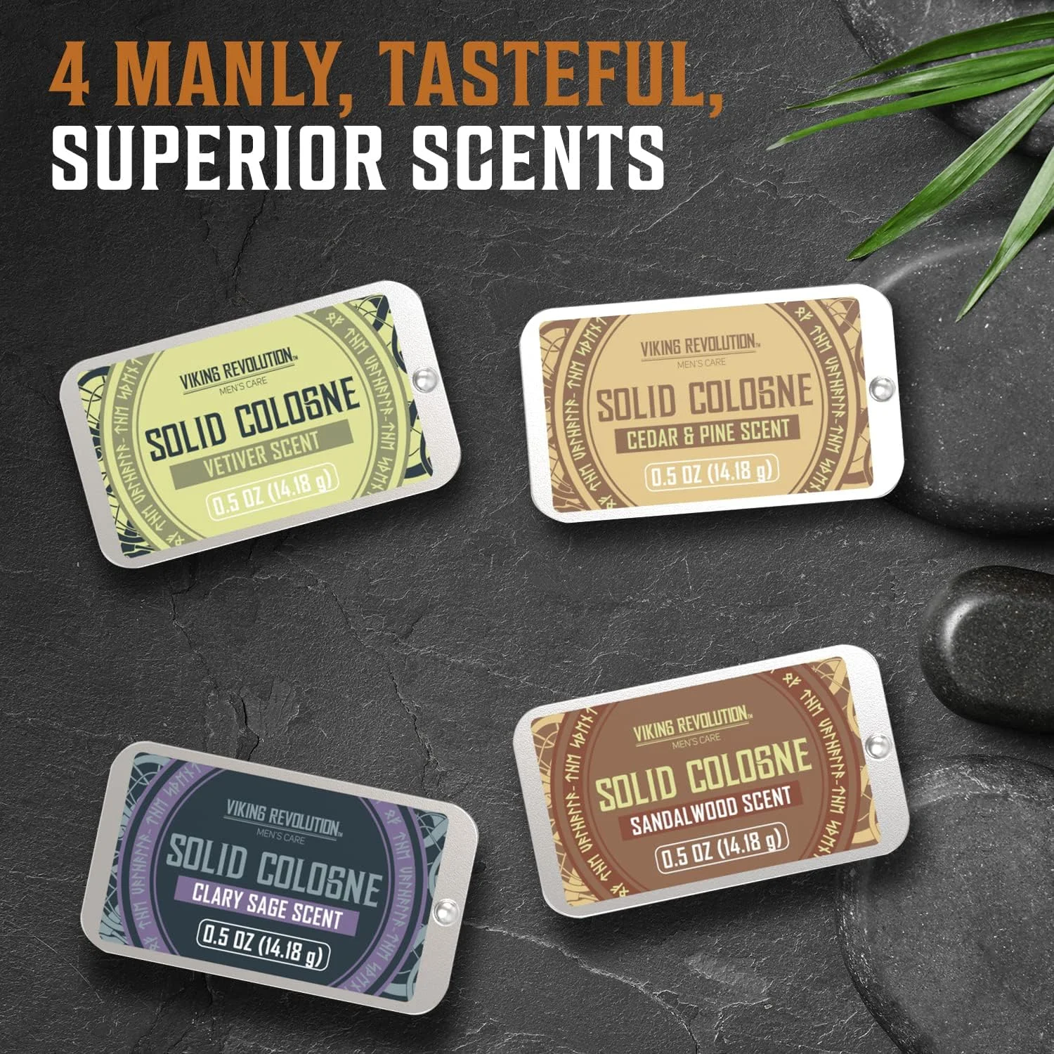 مجموعه ادکلن جامد مردانه وایکینگ رولوشن - عطرهای مردانه - عطر جامد مردانه با رایحه چوب سدر، مریم گلی، وتیور، چوب صندل - بسته 4 عددی - 14 گرم مجموعه ادکلن جامد مردانه وایکینگ رولوشن - عطرهای مردانه - عطر جامد مردانه با رایحه چوب سدر، مریم گلی، وتیور، چوب صندل - بسته 4 عددی - 14 گرم