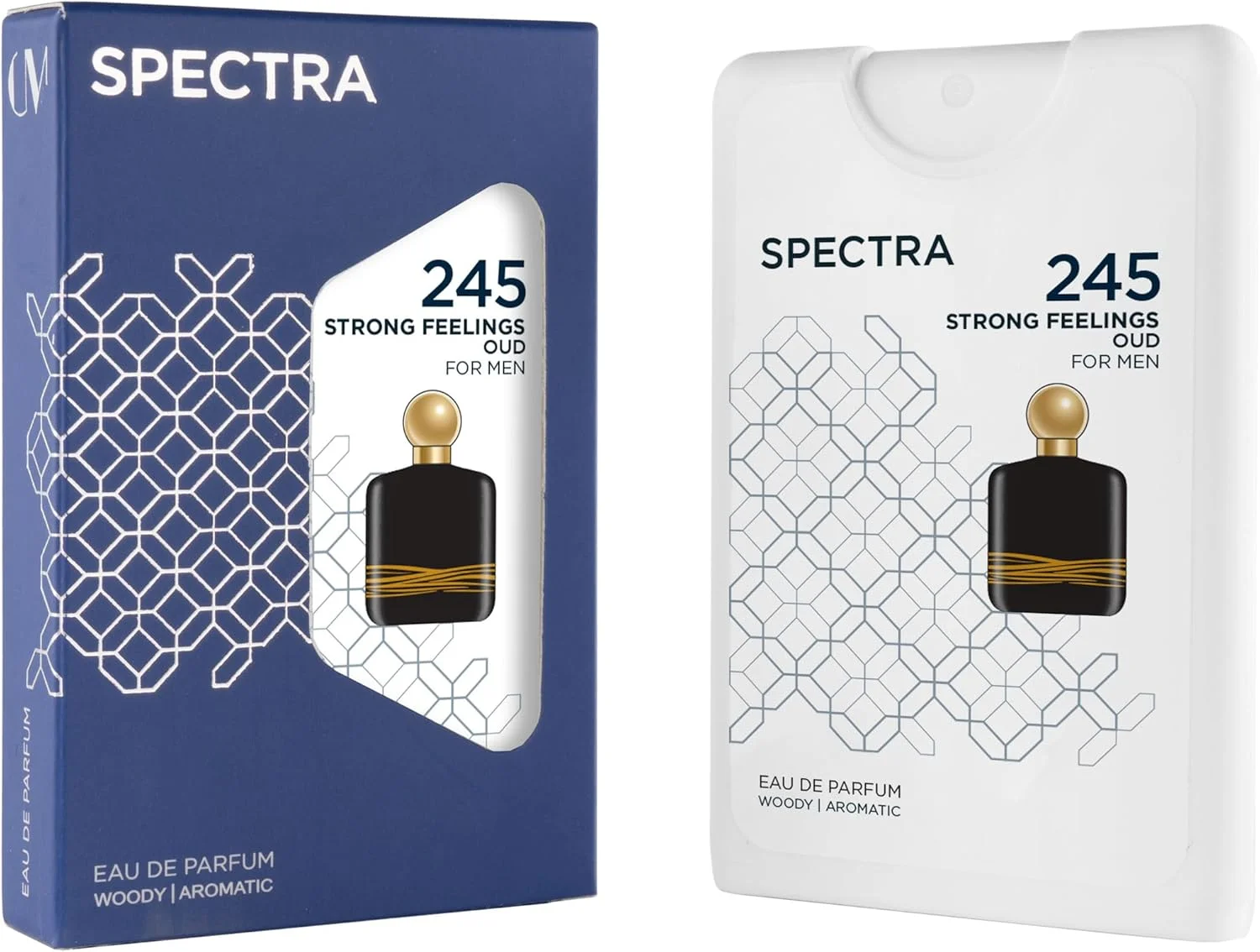 عطر جیبی مردانه Spectra Pocket 245 Strong Feelings Oud EDP - حجم 18 میلی لیتر