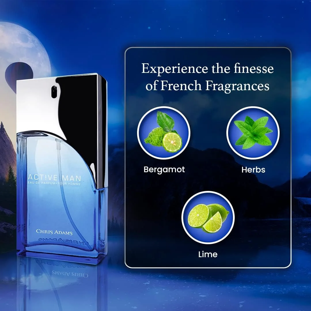 عطر مردانه کریس آدامز اکتیو من ادو پرفیوم، ۱۰۰ میلی لیتر عطر مردانه کریس آدامز اکتیو من ادو پرفیوم، ۱۰۰ میلی لیتر