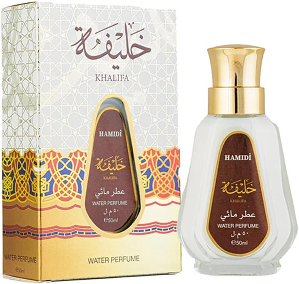عطر مردانه غیر الکلی جدید حمیدی خلیفه واتر پرفیوم 50 میلی لیتر
