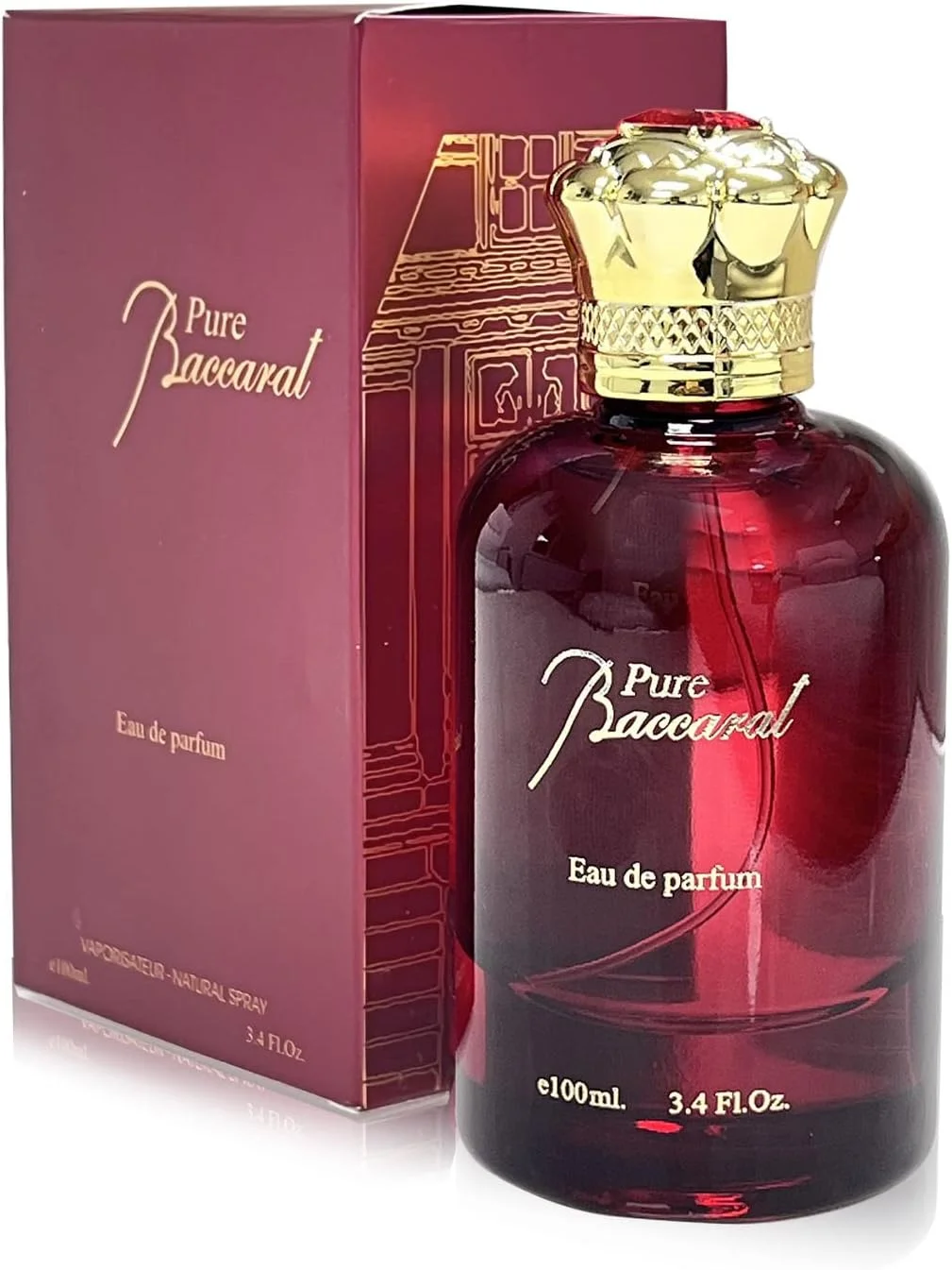 ادکلن خالص باکارات I ادو پرفیوم ۱۰۰ میلی لیتر | عنبر، زعفران، چوب طبیعی، ادویه ای، شرقی | ماندگاری طولانی و پخش بوی عالی | عطر унисекс برای آقایان و بانوان |