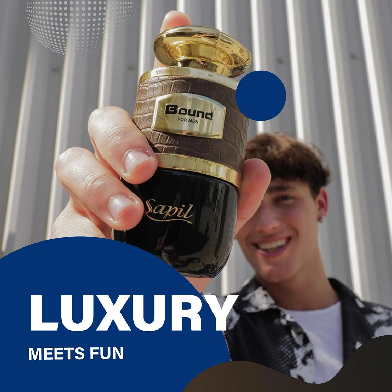 ادکلن مردانه ساپیل Bound حجم 100 میل، عطر لوکس مقرون به صرفه، رایحه شرقی ادویه ای با نت های اولیه نارنگی سبز، سیب سبز و هل، عطرهای ترکیبی جسورانه برای مردان