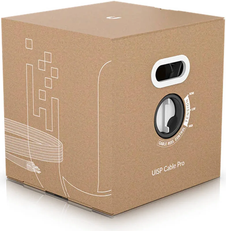 کابل اترنت Cat 5e بیرونی Ubiquiti UISP Cable Pro، درجه صنعتی، سیم مسی جامد 24 AWG، عایق و مقاوم در برابر آب و هوا، محافظت در برابر آسیب تخلیه الکترواستاتیکی، 305 متر | UISP-Cable-Pro