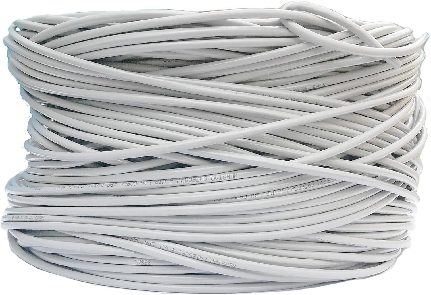 کابل اترنت CAT6 UTP سافان، قطر عایق 0.96±0.1 میلی‌متر، جنس عایق HDPE، سیم نایلونی، قطر کابل PVC 5.9±0.2 میلی‌متر، هادی‌های 24 AWG، طول 305 متر، خاکستری | SAF-24AWG