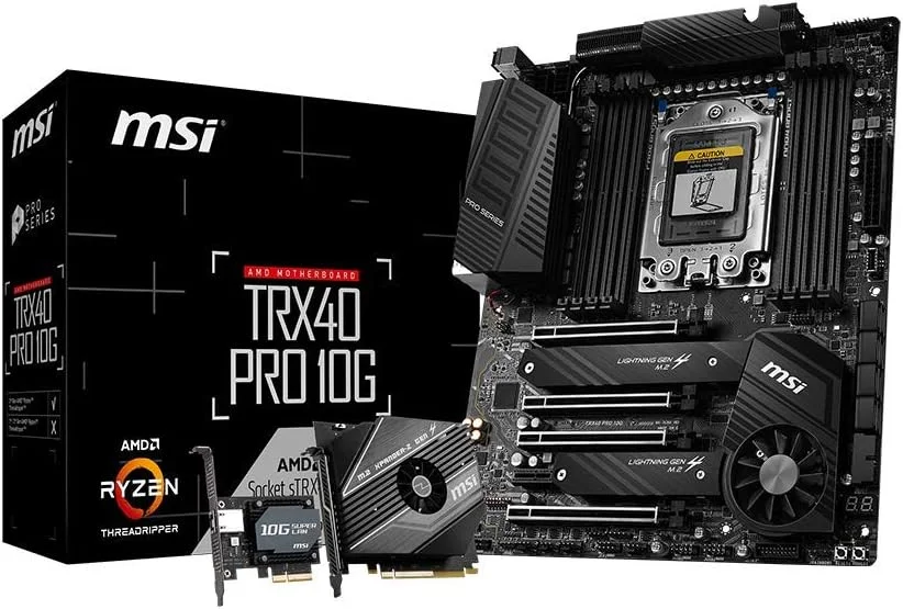 مادربرد MSI TRX40 PRO 10G (AMD sTRX4, PCIe Gen4, M.2, USB3.2 Gen2x2, DDR4, Dual 10G LAN, ATX)
