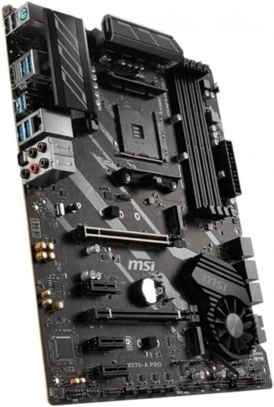 مادربرد MSI X570-A PRO ATX - پشتیبانی از پردازنده های AMD Ryzen نسل دوم و سوم، AM4، دو کاناله DDR4، 2 عدد PCIe 4.0 x16، 1 عدد M.2 Gen4 x4، USB 3.2 Gen2، Type-C، HDMI، Gigabit LAN مادربرد MSI X570-A PRO ATX - پشتیبانی از پردازنده های AMD Ryzen نسل دوم و سوم، AM4، دو کاناله DDR4، 2 عدد PCIe 4.0 x16، 1 عدد M.2 Gen4 x4، USB 3.2 Gen2، Type-C، HDMI، Gigabit LAN
