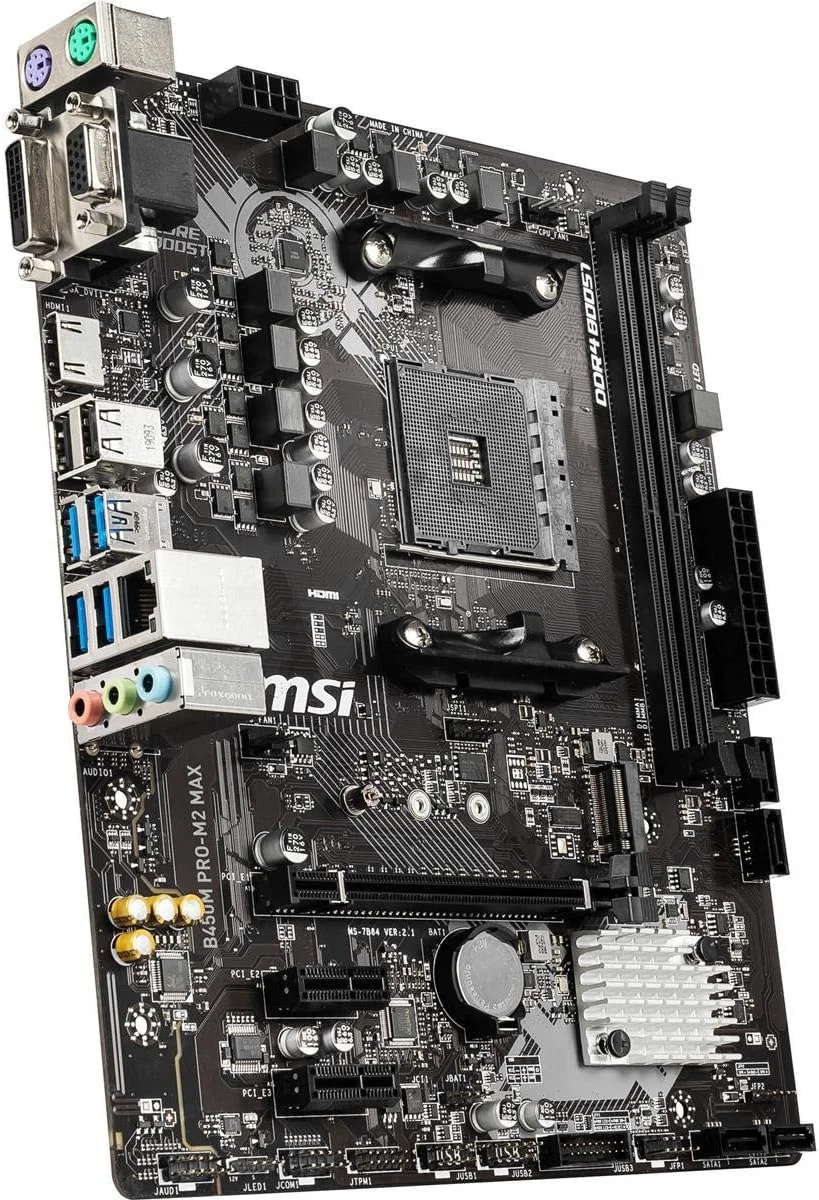 مادربرد MSI ProSeries AMD Ryzen نسل 1 و 2 AM4 M.2 USB 3 DDR4 D-Sub DVI HDMI micro-ATX (B450M PRO-M2 Max) (B450MPM2MAX) مادربرد MSI ProSeries AMD Ryzen نسل 1 و 2 AM4 M.2 USB 3 DDR4 D-Sub DVI HDMI micro-ATX (B450M PRO-M2 Max) (B450MPM2MAX)