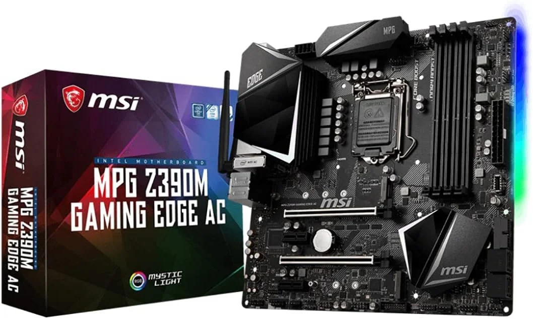 مادربرد گیمینگ MSI MPG Z390M Gaming Edge AC LGA1151 (نسل 8 و 9 اینتل) M.2 USB 3.1 Gen 2 DDR4 HDMI DP Wi-Fi SLI CFX Micro ATX Z390