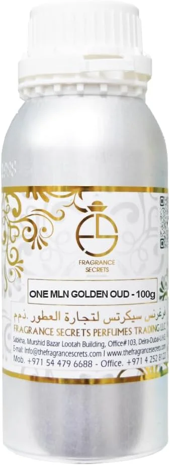 روغن عطر – الهام گرفته از وان میلیون گلدن عود | روغن عطر مردانه غلیظ، چوبی و تند، ماندگاری طولانی و بدون الکل (100 گرم، 250 گرم، 500 گرم، 1 کیلوگرم) (100 گرم)