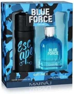 ست هدیه عطر مردانه ماریج بلو فورس (اسپری ادو پرفیوم 100 میلی لیتر + اسپری بدن عطر ریوامپ 200 میلی لیتر)، 1 ست هدیه عطر مردانه ماریج بلو فورس (اسپری ادو پرفیوم 100 میلی لیتر + اسپری بدن عطر ریوامپ 200 میلی لیتر)، 1