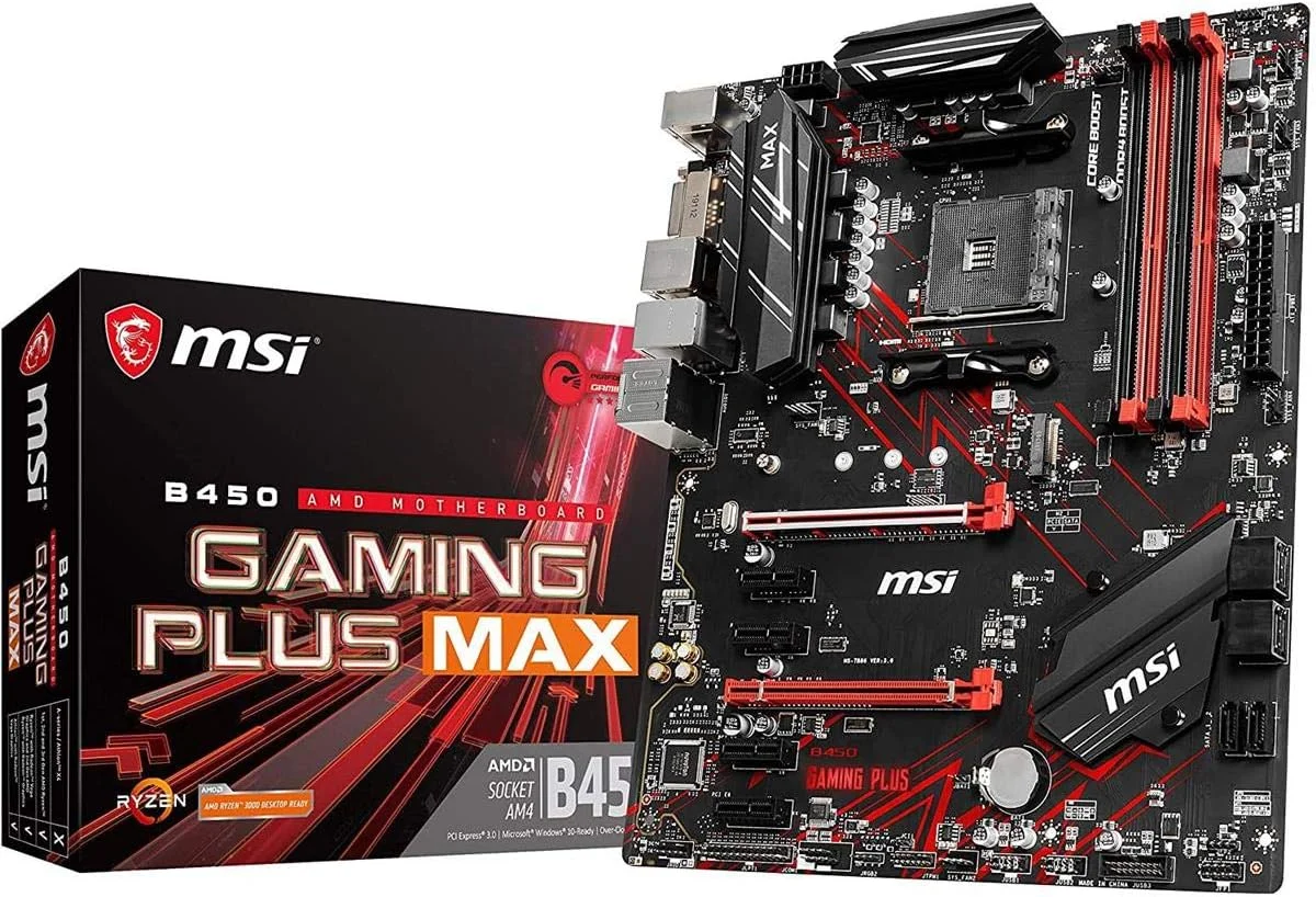 مادربرد گیمینگ MSI Performance با پشتیبانی از AMD Ryzen نسل دوم و سوم AM4 M.2 USB 3 DDR4 DVI HDMI Crossfire ATX (B450 GAMING PLUS Max) مادربرد گیمینگ MSI Performance با پشتیبانی از AMD Ryzen نسل دوم و سوم AM4 M.2 USB 3 DDR4 DVI HDMI Crossfire ATX (B450 GAMING PLUS Max)
