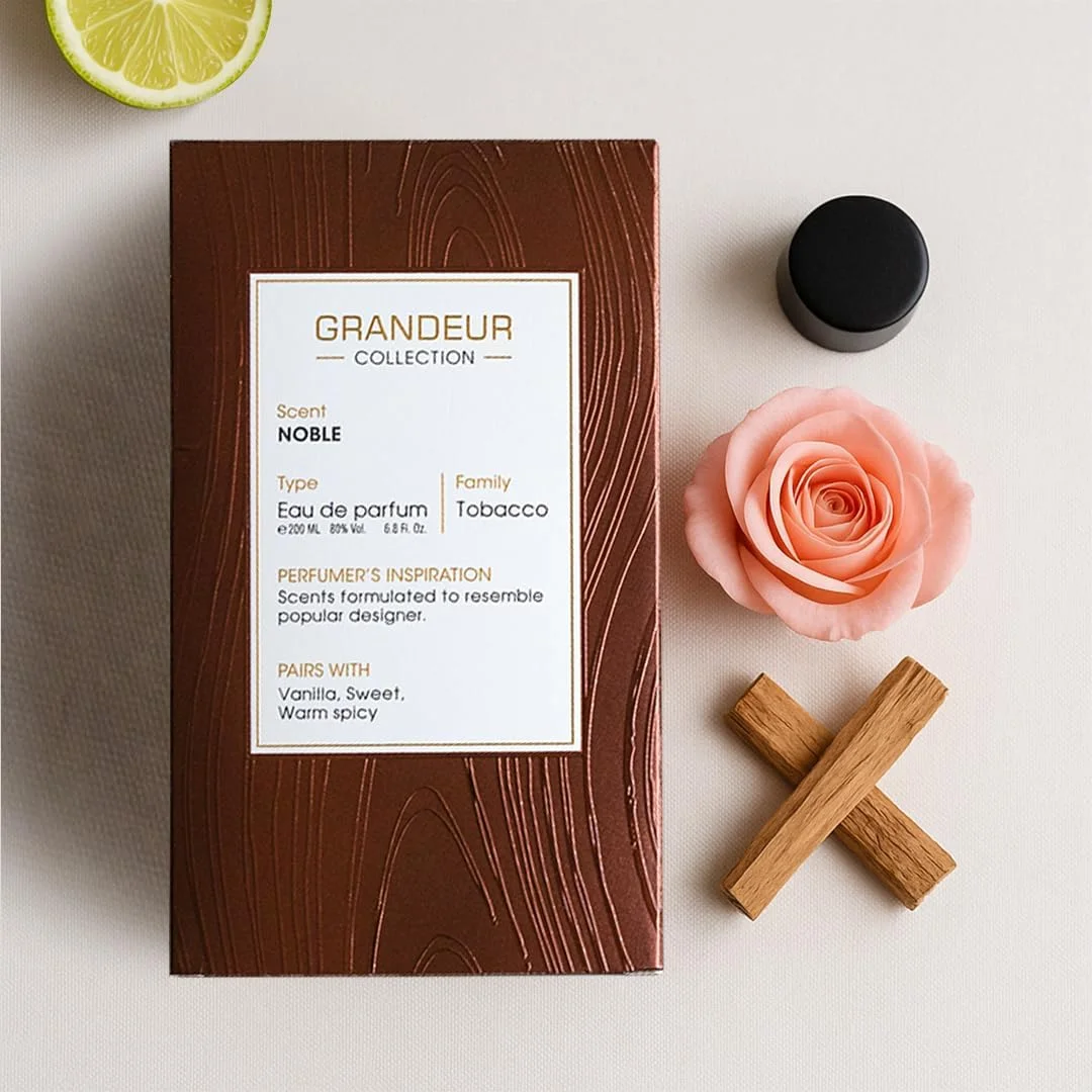 عطر لوکس و مجلل گراندور نوبل 200 میل | ادو پرفیوم ماندگار برای آقایان و بانوان با رایحه های ادویه ای، کهربایی و چوبی | عطر ممتاز یونیسکس