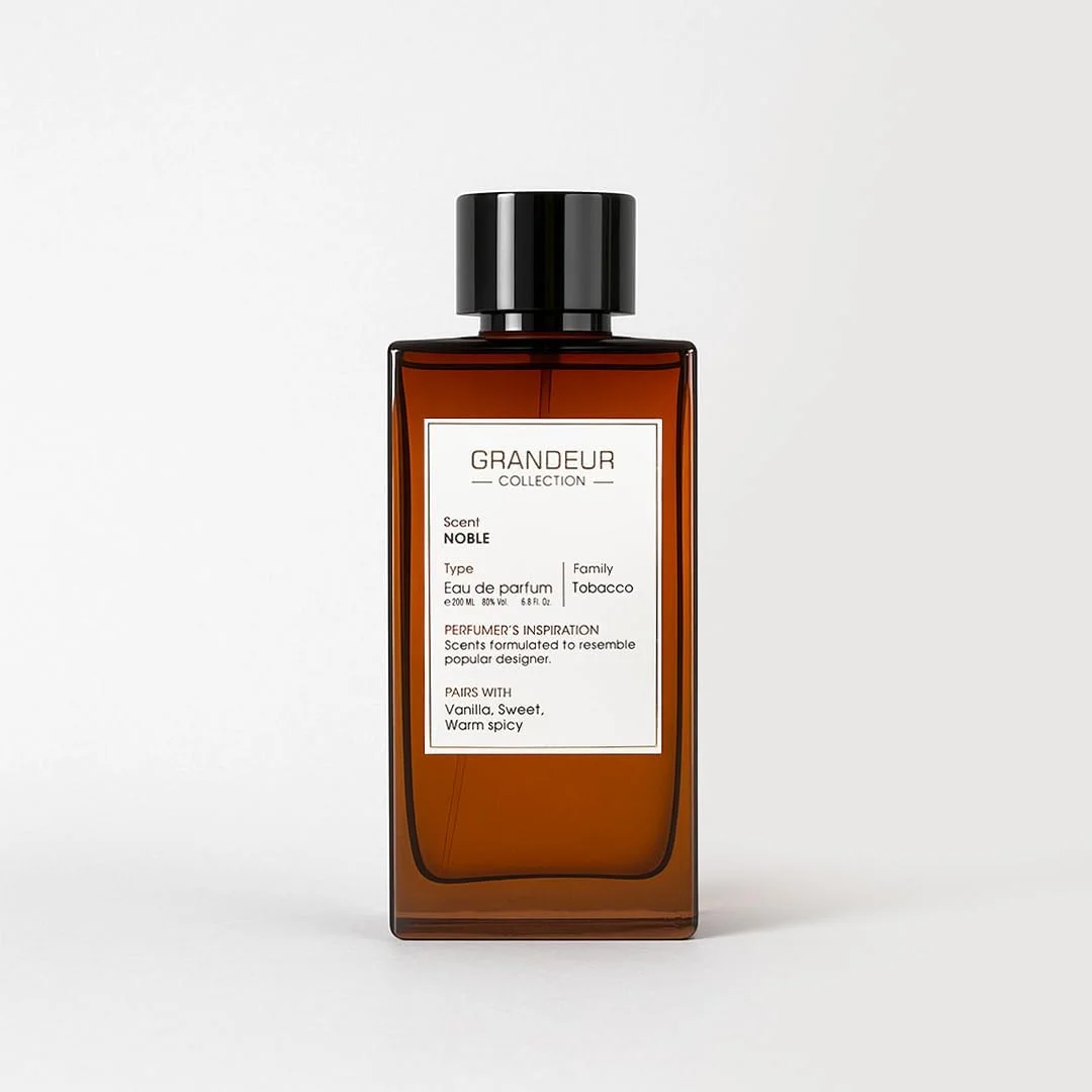 عطر لوکس و مجلل گراندور نوبل 200 میل | ادو پرفیوم ماندگار برای آقایان و بانوان با رایحه های ادویه ای، کهربایی و چوبی | عطر ممتاز یونیسکس