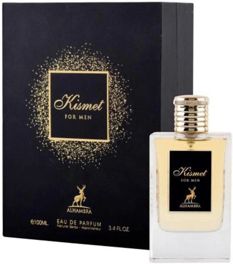 ادکلن مردانه Maison Alhambra Kismat حجم 100 میل | ادو پرفیوم عربی | رایحه وانیل چوبی تند