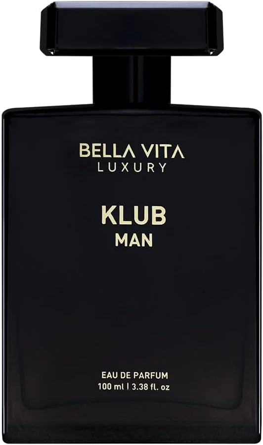 عطر مردانه Bella Vita Luxury - عطر مردانه Bellavita KLUB Eau De Parfum | رایحه مشک و ادویه | لیمو، رز و وانیل | ماندگاری طولانی - 100 میلی لیتر