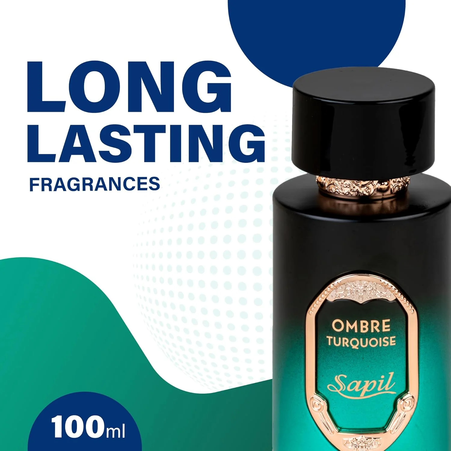 ادو پرفیوم ساپیل آمبر فیروزه ای ۱۰۰ میلی لیتر، عطر لوکس مقرون به صرفه، رایحه مجلل با نت های اولیه هل تند، عطرهای ترکیبی جسورانه برای مردان و زنان ادو پرفیوم ساپیل آمبر فیروزه ای ۱۰۰ میلی لیتر، عطر لوکس مقرون به صرفه، رایحه مجلل با نت های اولیه هل تند، عطرهای ترکیبی جسورانه برای مردان و زنان