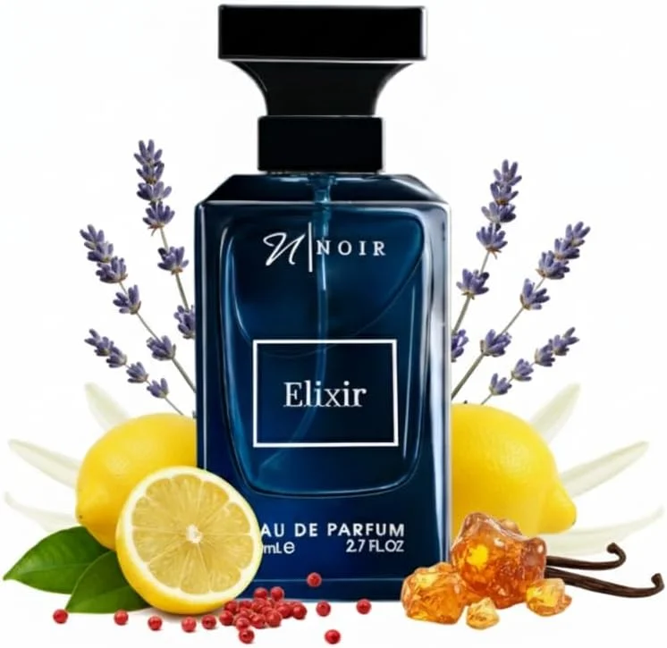 اکسیر - عطر مردانه تند و تازه با رایحه های لیمو، اسطوخودوس و عنبر | ادو پرفیوم ماندگار - 80 میلی لیتر